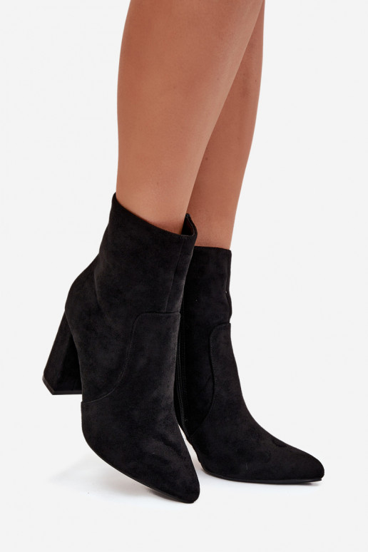 siltināti Sieviešu puszābakiEko zamšādau melnas krāsas Pralina