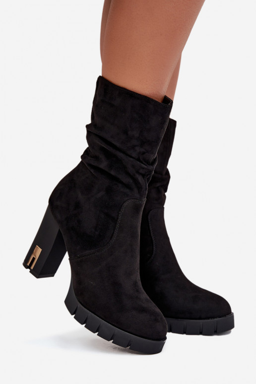 siltināti Sieviešu puszābaki Ze Zelta krāsasm Zamkiem I Tā irrszczeniem melnas krāsas Briannae