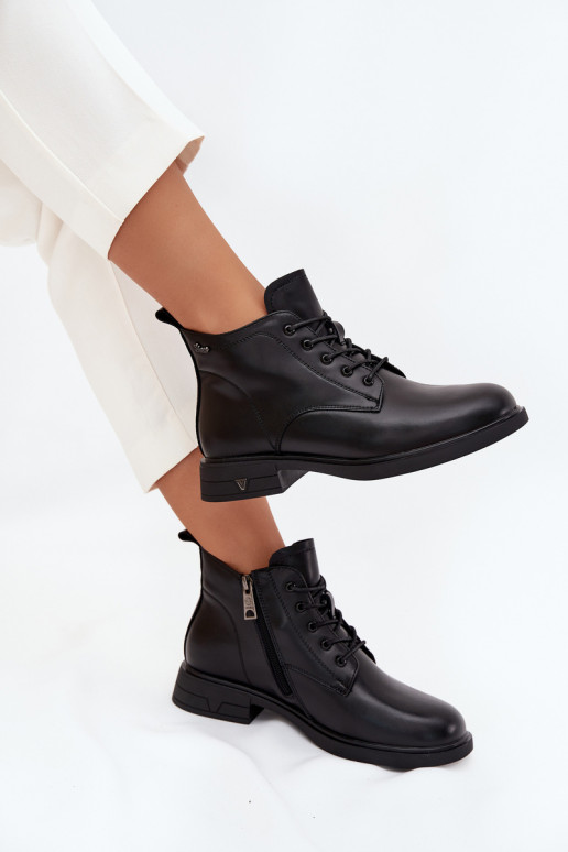 siltināti Āda Sieviešu puszābaki Uz Zema Papēža Vinceza 39953 melnas krāsas siltināti Āda Sieviešu puszābaki Uz Zema Papēža Vinceza 39953 melnas krāsas