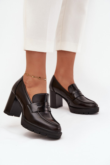 apavi Sieviešu ar papēdi no eko ādas CzekoladoIne Ilyssia