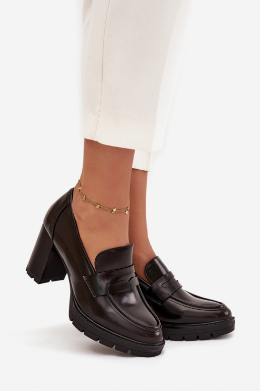 apavi Sieviešu ar papēdi no eko ādas CzekoladoIne Ilyssia