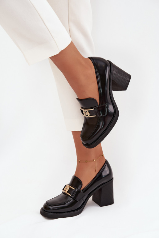 apavi Sieviešu ar papēdi Ze Zelta krāsasm Detalem melnas krāsas Privelle apavi Sieviešu ar papēdi Ze Zelta krāsasm Detalem melnas krāsas Privelle