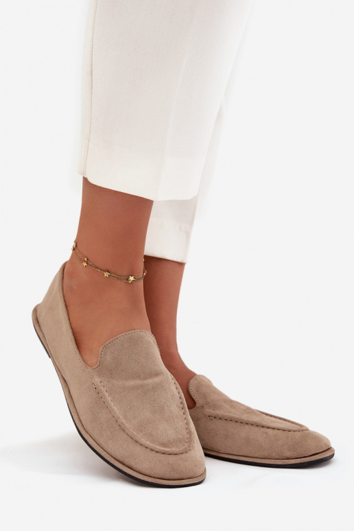 sieviešu mokasīniEko zamšādau zempapēžu smilšu krāsas Miryelle sieviešu mokasīniEko zamšādau zempapēžu smilšu krāsas Miryelle
