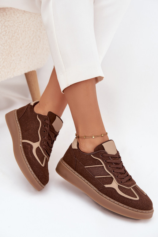 Zems Sneakers modeļa apavi Sieviešu brūnas krāsas Brenelle Zems Sneakers modeļa apavi Sieviešu brūnas krāsas Brenelle