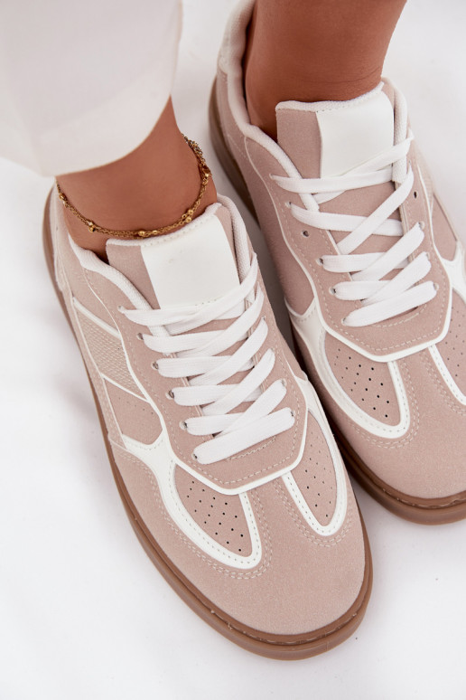 Zems Sneakers modeļa apavi Sieviešu smilšu krāsas Brenelle Zems Sneakers modeļa apavi Sieviešu smilšu krāsas Brenelle