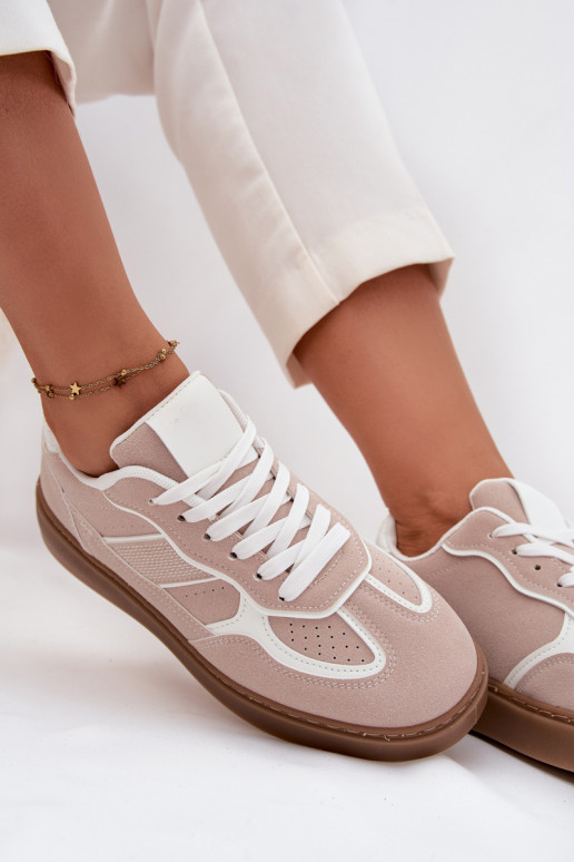 Zems Sneakers modeļa apavi Sieviešu smilšu krāsas Brenelle Zems Sneakers modeļa apavi Sieviešu smilšu krāsas Brenelle