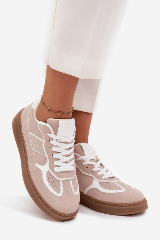 Zems Sneakers modeļa apavi Sieviešu smilšu krāsas Brenelle Zems Sneakers modeļa apavi Sieviešu smilšu krāsas Brenelle
