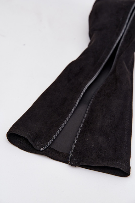 sieviešu garie zābaki Uz Zema Papēža Eko zamšādaoIne Sergio Leone KZ212 melnas krāsas