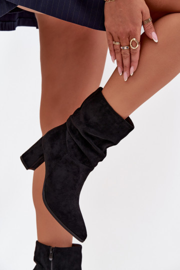 Sieviešu puszābaki Ar volāniem siltināti melnas krāsas Amelise