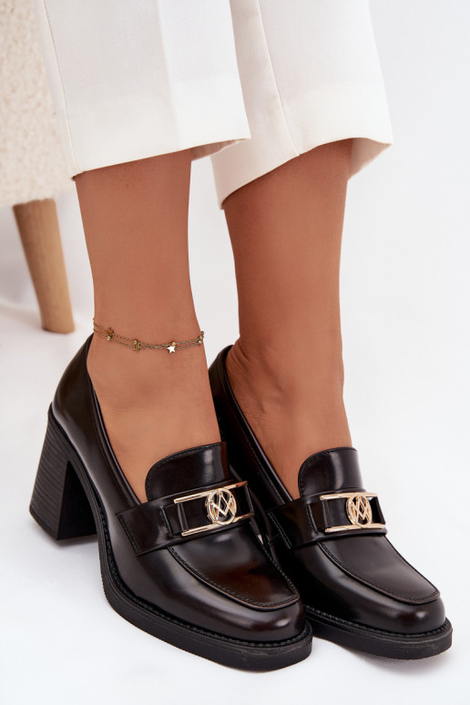 apavi Sieviešu ar papēdi Ze Zelta krāsasm Detalem CzekoladoIne Privelle