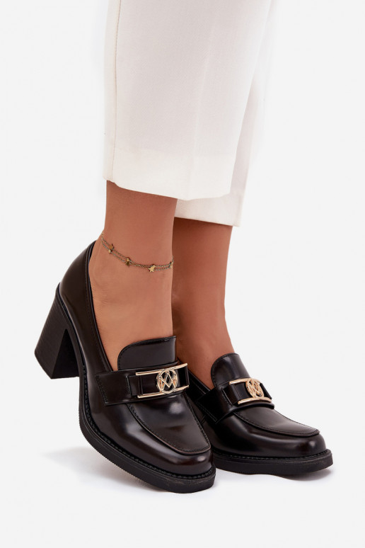 apavi Sieviešu ar papēdi Ze Zelta krāsasm Detalem CzekoladoIne Privelle