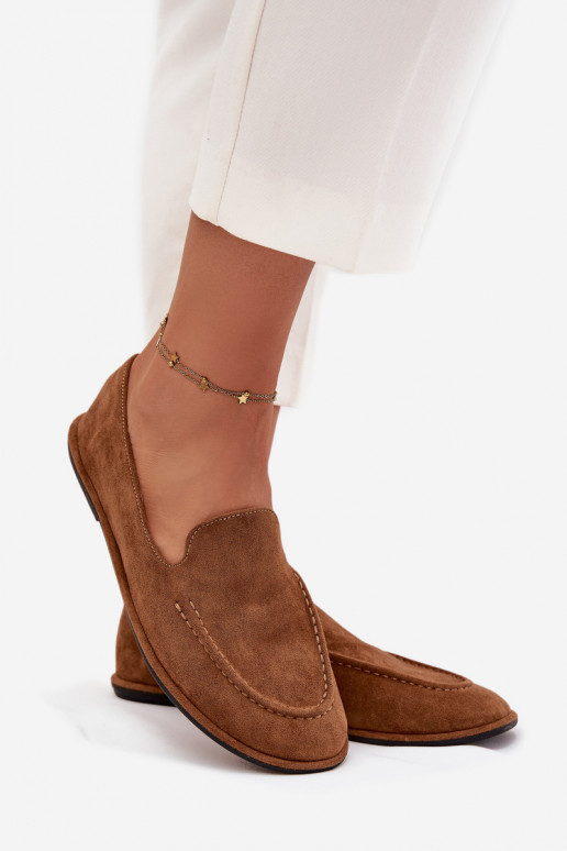 sieviešu mokasīniEko zamšādau zempapēžu brūnas krāsas Miryelle