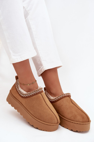 sniega apavi Zema sieviešuHaftem ar platformu brūnas krāsas Taliah