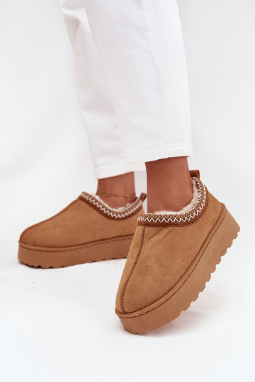 sniega apavi Zema sieviešuHaftem ar platformu brūnas krāsas Taliah 2