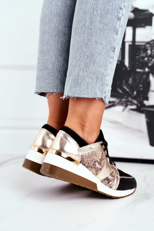 Sneakers modeļa apavi Zelta krāsas Nicole 2465 Sneakers modeļa apavi Zelta krāsas Nicole 2465