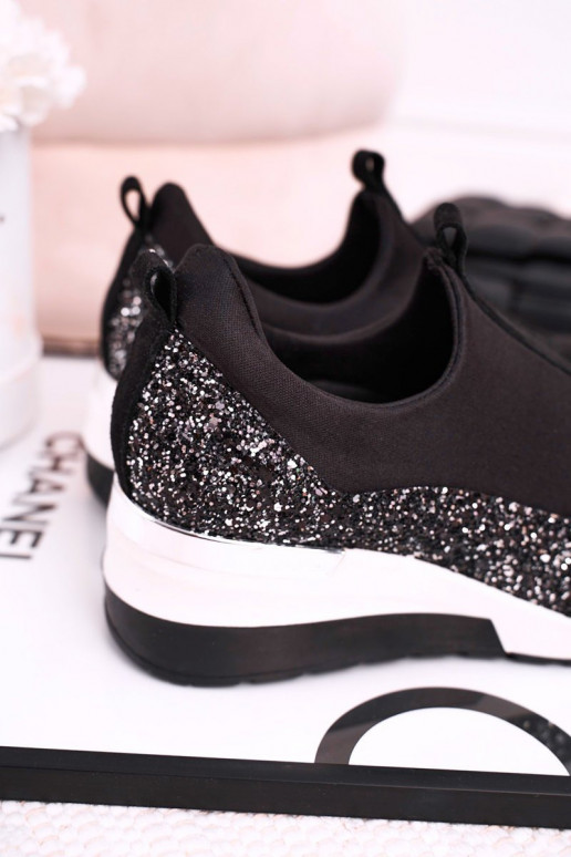 Sieviešu Sneakers modeļa apavi melnas krāsas Sudraba krāsas Frances Sieviešu Sneakers modeļa apavi melnas krāsas Sudraba krāsas Frances