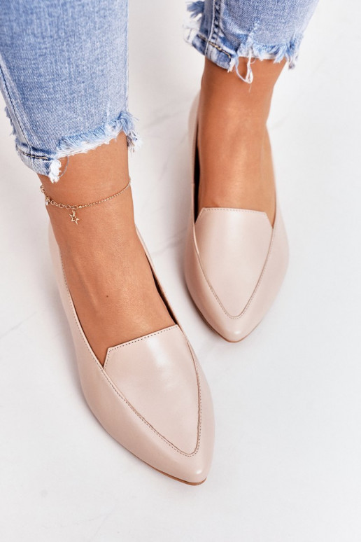 Mokasīni Uz zelta papēža Laura Messi 2013 smilšu krāsas