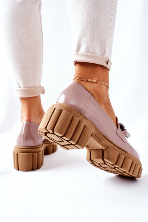 Sieviešu apavi Loafers Āda Cappuccino Laura Messi 2339 Sieviešu apavi Loafers Āda Cappuccino Laura Messi 2339