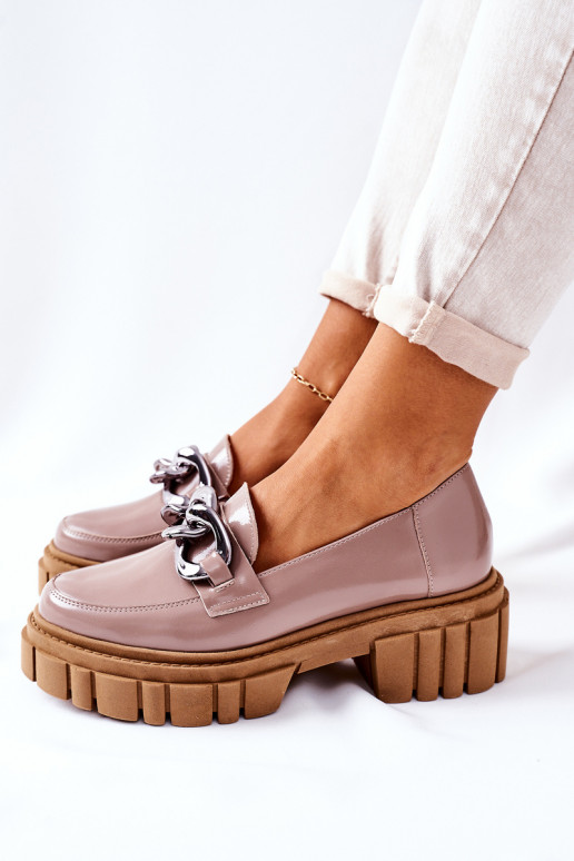 Sieviešu apavi Loafers Āda Cappuccino Laura Messi 2339 Sieviešu apavi Loafers Āda Cappuccino Laura Messi 2339