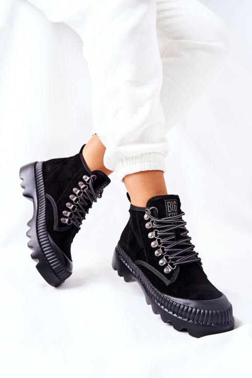 Āda apavi Sieviešu puszābaki Big Star II274363 melnas krāsas