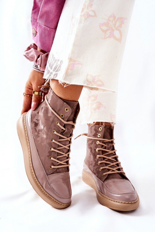 Sportiska stila Āda apavi Ļevskis 3034 smilšu krāsas ar kamuflāžu Sportiska stila Āda apavi Ļevskis 3034 smilšu krāsas ar kamuflāžu