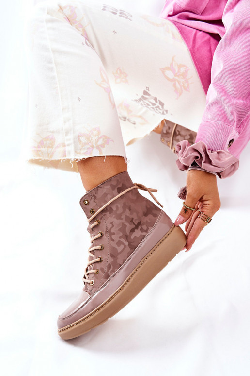 Sportiska stila Āda apavi Ļevskis 3034 smilšu krāsas ar kamuflāžu Sportiska stila Āda apavi Ļevskis 3034 smilšu krāsas ar kamuflāžu