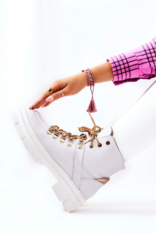 Āda siltināti Sieviešu puszābaki Baltas-smilšu krāsas Brescia