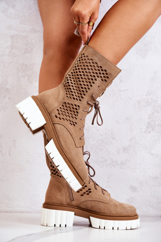 Āda Augsts zābaki Nicole brūnas krāsas 2706