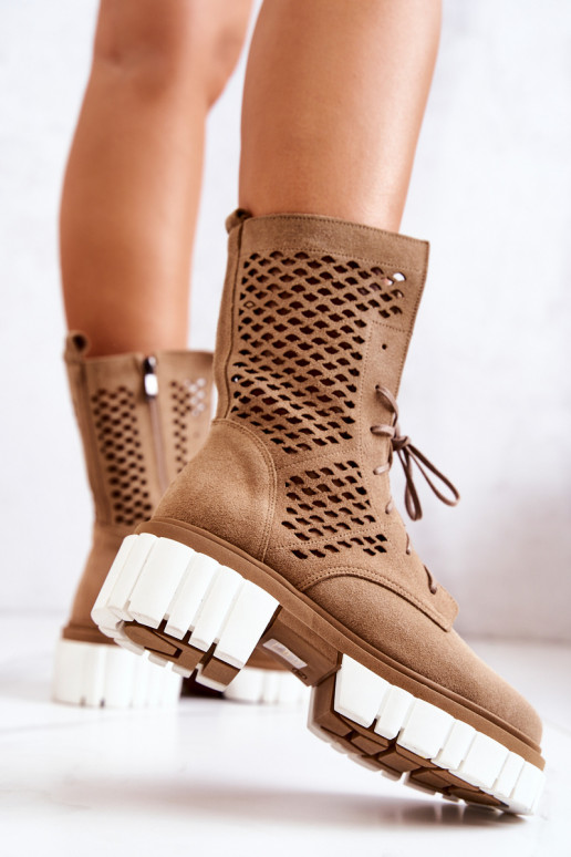 Āda Augsts zābaki Nicole brūnas krāsas 2706