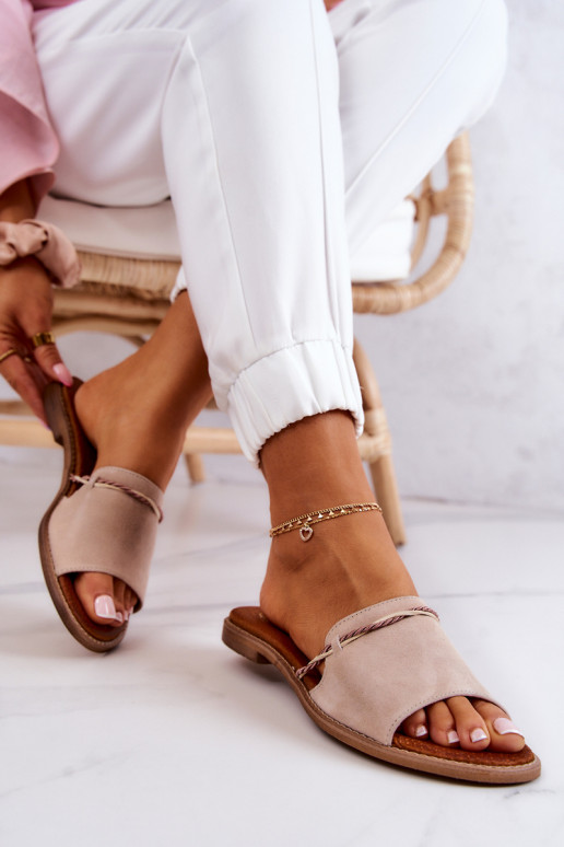 zamšādas čības Ļevskis Shoes 3047 smilšu krāsas