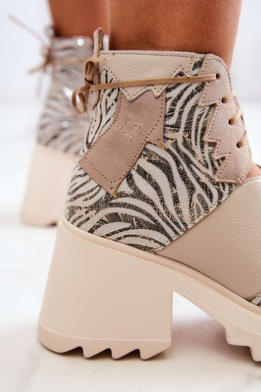 Āda Sieviešu puszābaki ar rāvējslēdzējiem Tā irciejka 05321-04 smilšu krāsas Āda Sieviešu puszābaki ar rāvējslēdzējiem Tā irciejka 05321-04 smilšu krāsas