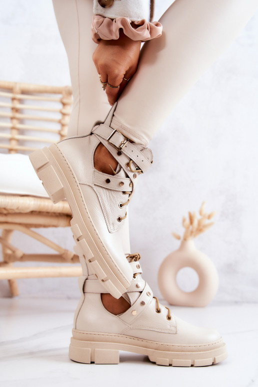 Āda Sieviešu Sieviešu puszābaki Ar izgriezumiem Ziloņkaula krāsas Everly