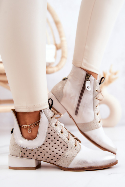 Āda Sieviešu puszābaki Kurpes Tā irciejka 05541-25 Ziloņkaula krāsas Āda Sieviešu puszābaki Kurpes Tā irciejka 05541-25 Ziloņkaula krāsas