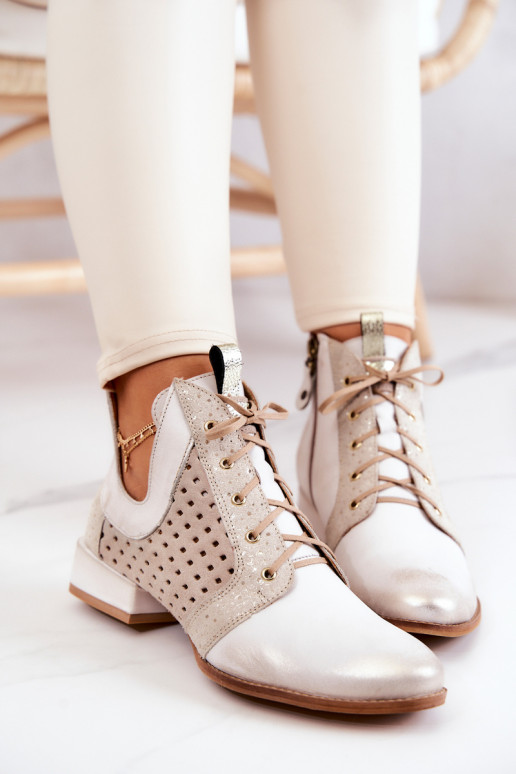 Āda Sieviešu puszābaki Kurpes Tā irciejka 05541-25 Ziloņkaula krāsas Āda Sieviešu puszābaki Kurpes Tā irciejka 05541-25 Ziloņkaula krāsas