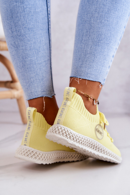 Sieviešu Sportiska stila apavi GOE JJ2N4150 Dzelteni Sieviešu Sportiska stila apavi GOE JJ2N4150 Dzelteni