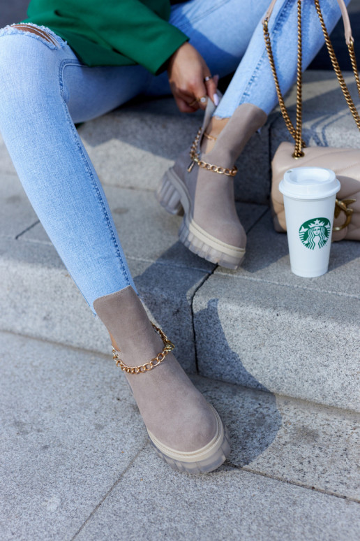 Stilīgasrnas Zamšādas kurpes Cut Out smilšu krāsas Lemar Forget Me