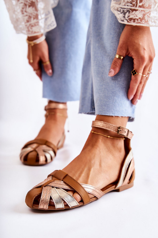 Āda Sieviešu basenes Tā irciejka 01924-32 Zelta krāsas-brūnas krāsas Āda Sieviešu basenes Tā irciejka 01924-32 Zelta krāsas-brūnas krāsas