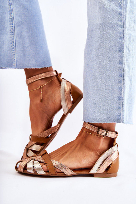 Āda Sieviešu basenes Tā irciejka 01924-32 Zelta krāsas-brūnas krāsas Āda Sieviešu basenes Tā irciejka 01924-32 Zelta krāsas-brūnas krāsas