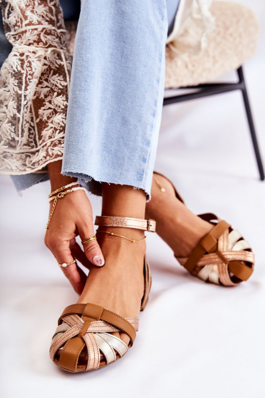 Āda Sieviešu basenes Tā irciejka 01924-32 Zelta krāsas-brūnas krāsas Āda Sieviešu basenes Tā irciejka 01924-32 Zelta krāsas-brūnas krāsas