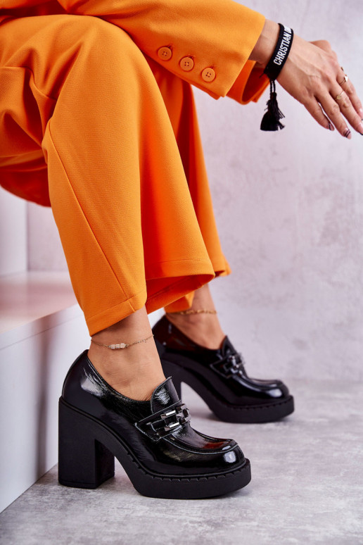 Laque apavi Uz masīva pola melnas krāsas Lemar Jaime Laque apavi Uz masīva pola melnas krāsas Lemar Jaime