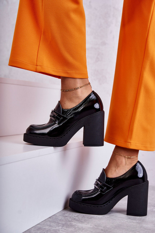 Laque apavi Uz masīva pola melnas krāsas Lemar Jaime Laque apavi Uz masīva pola melnas krāsas Lemar Jaime