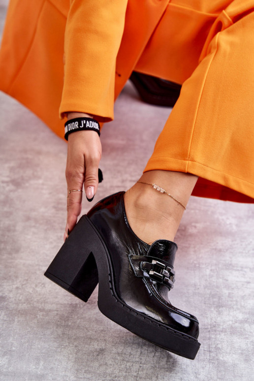 Laque apavi Uz masīva pola melnas krāsas Lemar Jaime Laque apavi Uz masīva pola melnas krāsas Lemar Jaime