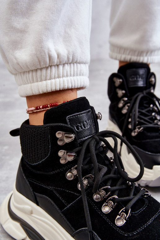 Sieviešu Augsts sporta apavi GOE KK2N4098 melnas krāsas Sieviešu Augsts sporta apavi GOE KK2N4098 melnas krāsas