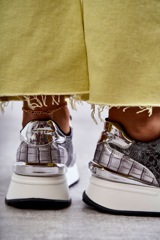 Sieviešu sporta apavi Uz Ķīļa GOE KK2N4083 Sudraba krāsas Sieviešu sporta apavi Uz Ķīļa GOE KK2N4083 Sudraba krāsas