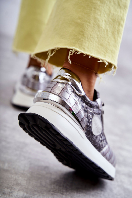 Sieviešu sporta apavi Uz Ķīļa GOE KK2N4083 Sudraba krāsas Sieviešu sporta apavi Uz Ķīļa GOE KK2N4083 Sudraba krāsas