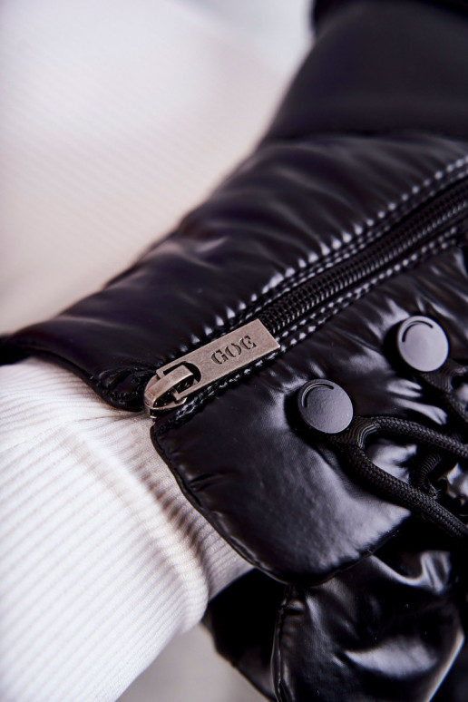 Sieviešu sniega apavi šņorējami GOE KK2N4017 melnas krāsas