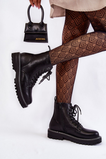 Sieviešu Sieviešu puszābaki ar platformu Big Star KK274538 melnas krāsas