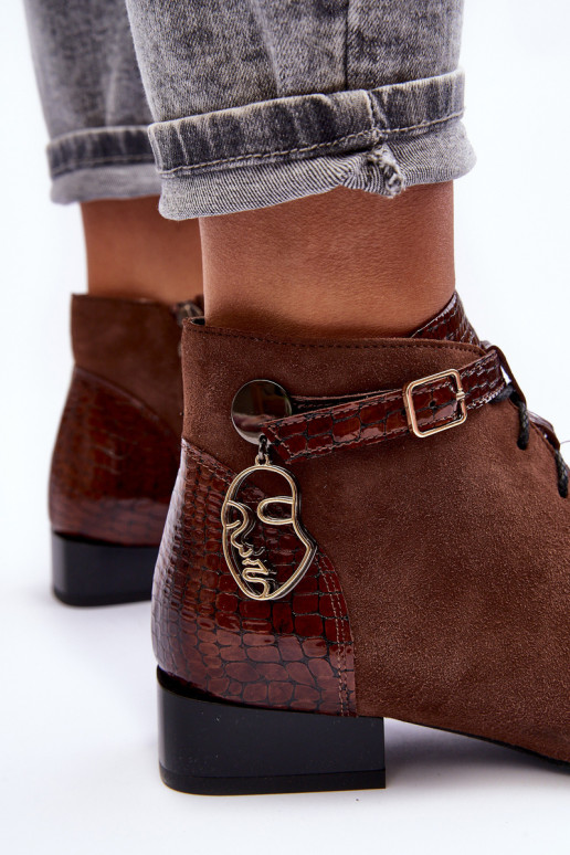 Sieviešu puszābaki Kurpes Tā irciejka 5743A-02 brūnas krāsas