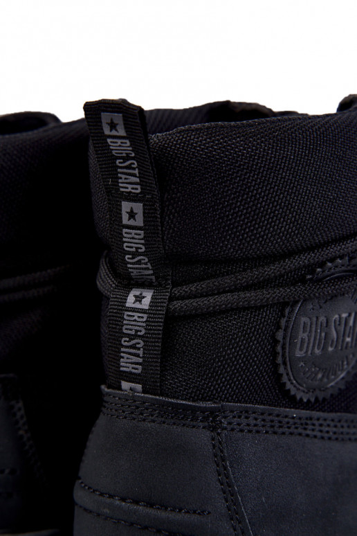 Vīriešiem Sieviešu puszābaki apavi Memory Foam Big Star KK174206 melnas krāsas