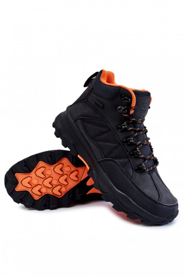 Vīriešiem pārgājienu zābaki siltināti Cross Jeans KK1R4018C melnas krāsas 2